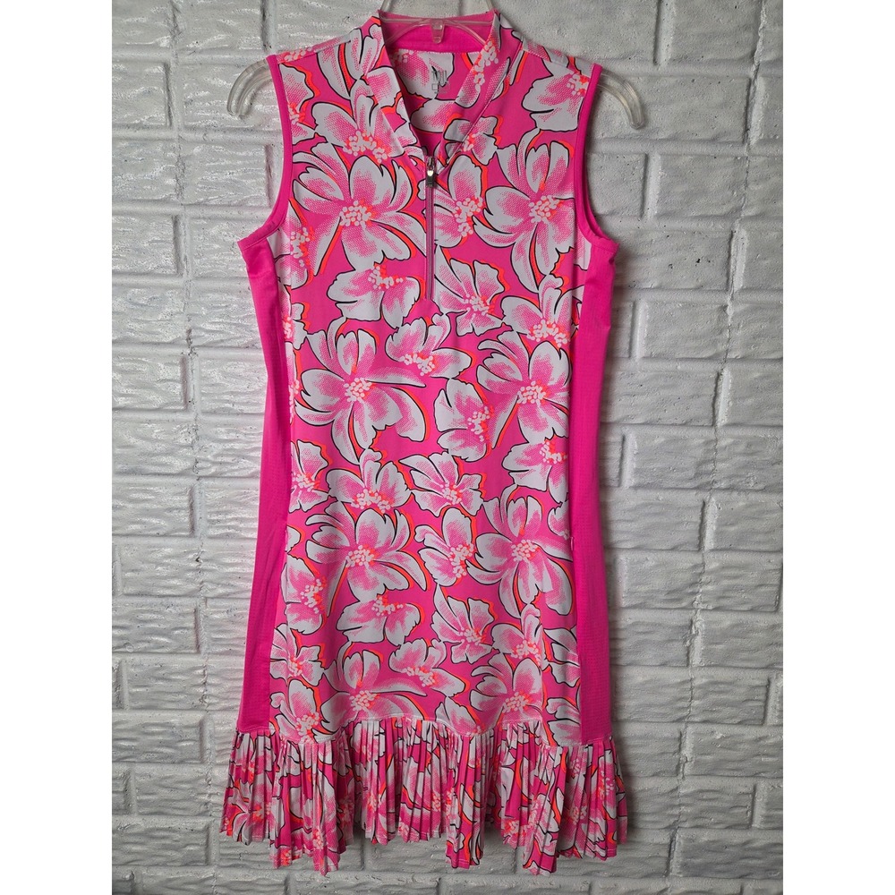 TAIL Women's Small Pink Floral Golf Tennis Pickleball Active Stretchy Dress